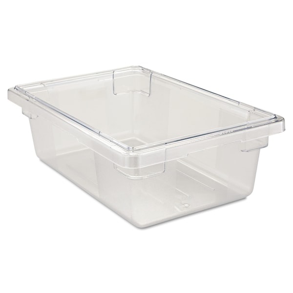 Rubbermaid Commercial Food/Tote Boxes, 3 1/2gal, 18w x 12d x 6h, Clear FG330900CLR - main